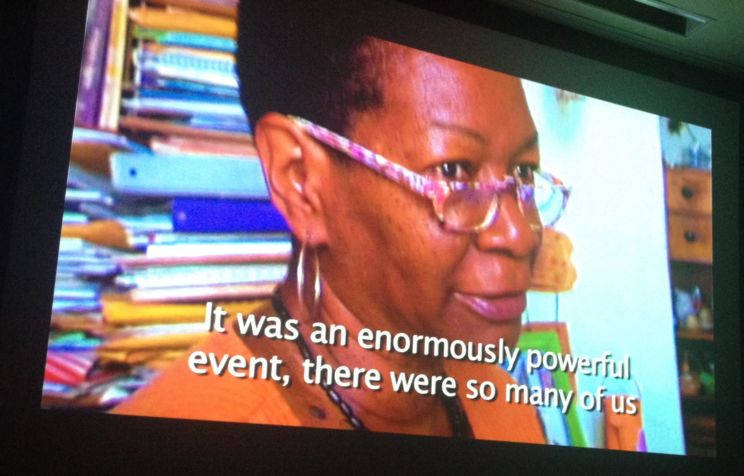 A screenshot of Professor Norma Guillard speaking at Stanford University.